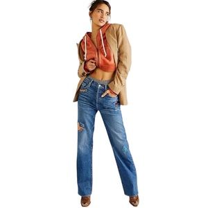 MOTHER The Rambler Sneak Embroidered Jeans